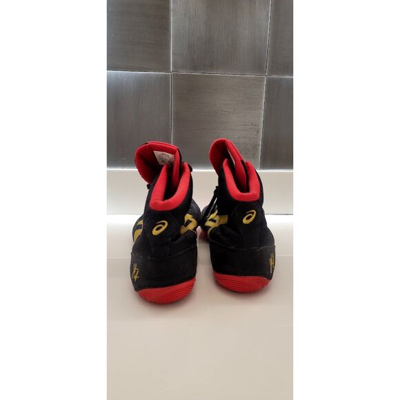 Asics Men's Wrestling Ring Sparring Red Yellow Black Sz 14 Elite JB V2 Shoes - Picture 9 of 12